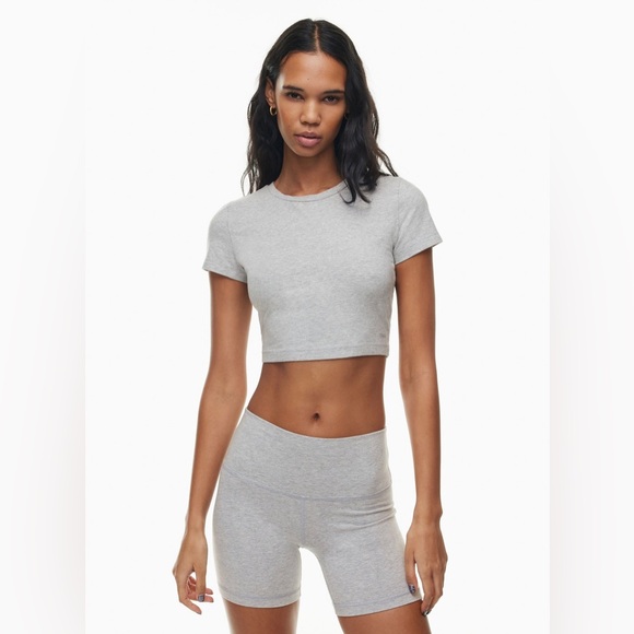 Aritzia TNA Hold-It Ortiz Cropped T-Shirt — Stratus Blue - Picture 11 of 12